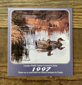 Estampillas WTD - 1997 CANADÁ **** Sello de pato de conservación de hábitat de vida silvestre - Imagen 1 de 2