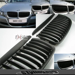 Passend für BMW E90 E91 3er 2005 - ca.09/2008  NIEREN  GRILL SCHWARZ SHADOW - Bild 1 von 1