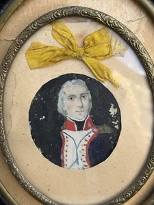 Miniatur Portrait & Erstes Kaiserreich & Kapitän unter Napoleon 1. & Gemälde - Bild 1 von 21