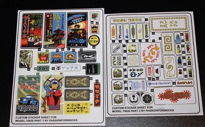 Custom Aufkleber für 70620 Replacement Sticker Sheet