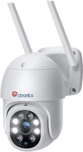 Telecamera wifi esterno con Visione Notturna a Colori, Ctronics 1080p PTZ Zoom - Imagen 1 de 7