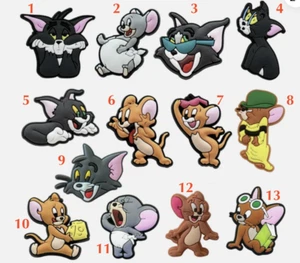 Tom and Jerry Shoe Charms for Crocs PVC Waterproof 1 Postage Charge Only - Picture 1 of 13