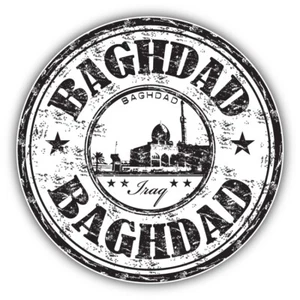 Bagdad Stadt Irak Grunge Reise Stempel Autoaufkleber Aufkleber - "GRÖSSEN" - Bild 1 von 1