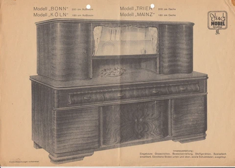 Old Furniture Advertising Living Room Buffet Wardrobe Walnut Carpenter Dresser Cover