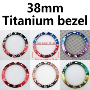 Miuksi 38mm schwarz rot grün Titan Lünette Einsatz passend 40mm SUB OMG YM Uhr - Bild 1 von 31