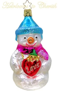 Inge Glas OWC 2533 Snowy's San Valentín Adorno de Vidrio Alemán NUEVO con Caja de Regalo GRATIS - Imagen 1 de 2
