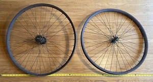Frühes antikes Fahrrad Holzradsatz Oldtimer Vorder- und Hinterrad 25 Zoll - Bild 1 von 22