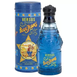 BLUE JEANS 75ml EDT SPRAY FOR MEN BY VERSACE ORIGINAL GENUINE PERFUME - Picture 1 of 2