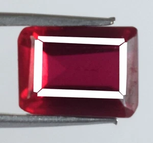 Natural Pink Malaya Garnet 8.80 Ct/12 mm Emerald Cut Gemstone Certified B89116 - Picture 1 of 7