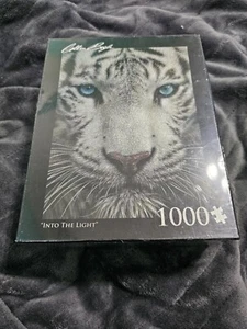 New 1000 Piece Puzzle Into the Light Collin Bogle Wildlife white Bengal Tiger RA - Picture 1 of 3