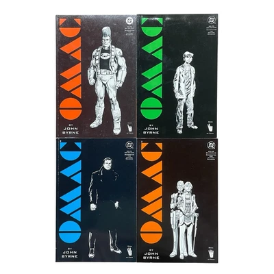 OMAC #1-4 por John Byrne Completo 1991 Serie DC Comics Novela Gráfica Conjunto Arte en Blanco y Negro Foto 1 de 3