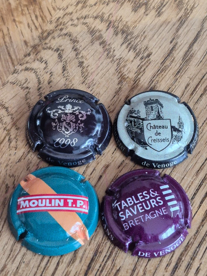 capsule de champagne de venoge lot de 4 differentes rare - Photo 1/1