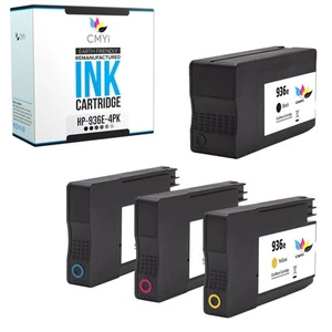 4-PK CMYi kompatybilne wkłady atramentowe 936e do HP OfficeJet Pro 9135e 9730e 9110b - Zdjęcie 1 z 7
