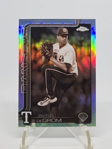 2025 Topps Chrome Sepia Refractor Jacob DeGrom #214 Texas Rangers - Picture 1 of 2