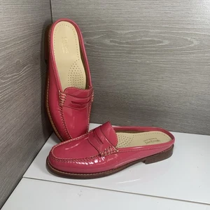 Damen-Pantoletten GH Bass Weejuns Wynn rosa Leder Penny-Loafer Größe 7 - Bild 1 von 11