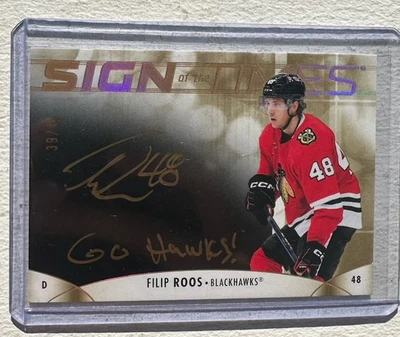 2023-24 SP Authentic Sign Of The Times Rookie Auto GOLD Inscribed Filip Roos /49 - Image 1 of 2