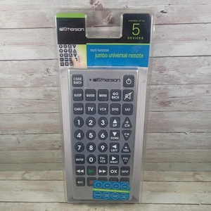 Emerson Universal 5 Devices Auto Code Search Jumbo Remote Control - Picture 1 of 2