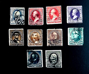 US Stamp Lot - 1890-95 Historical Figures Variety Used - Picture 1 of 2