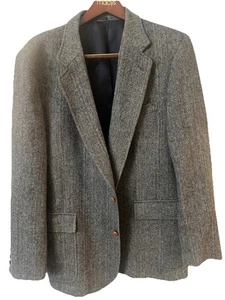 Klassischer Designer English Manor Herren Grau 100% Wolle Blazer Größe 42R - Bild 1 von 6