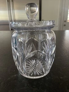 Crystal Candy Jar Dish Cookie Canister TUDOR England Vintage Elegant Cut Cyrstal - Bild 1 von 18