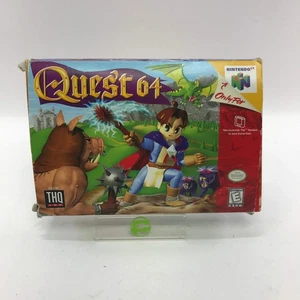 Quest 64 (Nintendo 64 N64, 1998) CIB con poster e mini guida strategica - Foto 1 di 12