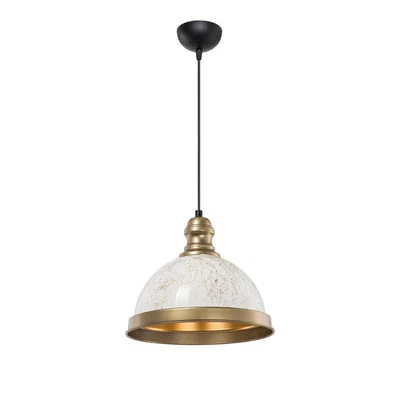 Lampada da soffitto Astek ASZ1636 con paralume in metallo bianco - Immagine 1 di 4