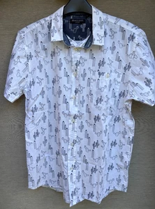 Brave Soul London Button Down Cactus short sleeve Shirt Size Small Men's Cotton - Picture 1 of 8