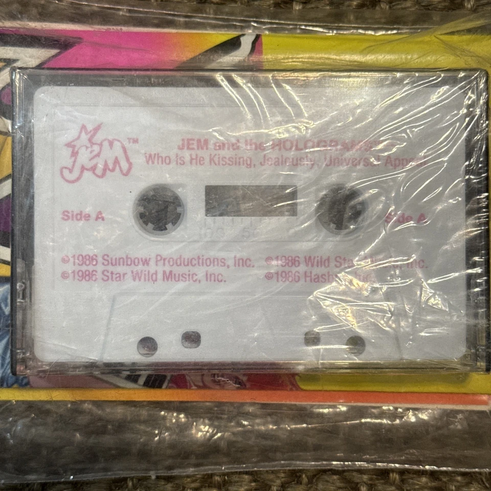 1986 Hasbro Jem And The Holograms Sealed Cassette Tape - Who Is He Kissing NIP - Image 1 of 4