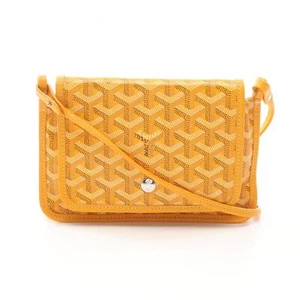 GOYARD Plumet Pouch Geldbörse Schultertasche Crossbody Bag Canvas Leder Gelb ... - Bild 1 von 7