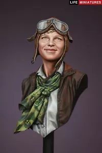 Life Mins Amelia Earhart Aviation Pioneer 1/10. Büste unlackiert Kit - Bild 1 von 8