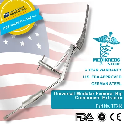 Extractor universal modular de componentes de cadera femoral O instrumentos quirúrgicos de grado Foto 1 de 4