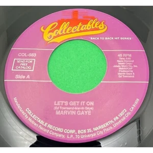 Marvin Gaye Lets Get It On / Trouble Man 45 R&B Soul 1972 Collectables 563 - Imagen 1 de 6