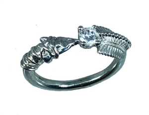 Anillo con flecha de diamante de compromiso de 14 k, blanco, amarillo, rosa G, tamaño gratuito, EE. UU.  - Imagen 1 de 8