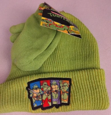 Juego de sombrero y guantes Teenage Mutant Ninja Turtles para niños talla 2T-5T - Nuevo.       (B2) Foto 1 de 4