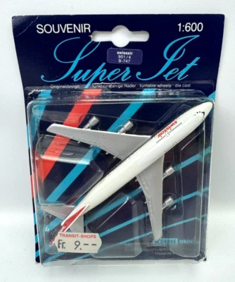 RARE Schabak Super Jet SwissAir Boeing B-747 1:600 Scale Diecast Aircraft 901/4 - Image 1 of 4