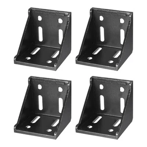 4pcs Inside Corner Bracket Gusset 78x78x79mm 8080 Angle Connectors Black - Picture 1 of 8