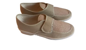 NEW FALCON CHAUSSURES CONFORT AVEC SCRATCH POINTURE FR-EU 43 BEIGE - Picture 1 of 13