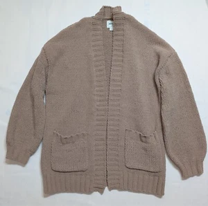 American Eagle Brown Open Front Cardigan S Sweater Knit Pockets Comfy - Picture 1 of 7