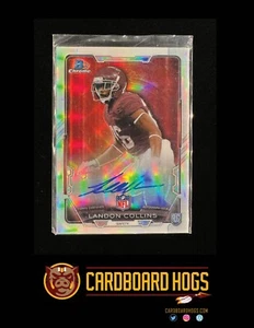 Landon Collins - 2015 Bowman Cromo Refractor Autocontrol Radiocontrol #rcra-lco New York Giants - Imagen 1 de 2