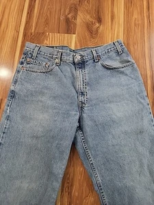 Vintage 90s Levi's 550 Jeans Relaxed Fit Y2k 36x32 Denim Light Wash Grunge Rock - Picture 1 of 7