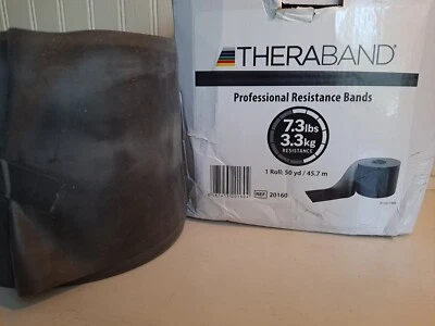 BLACK TheraBand by the FOOT Physical Therapy Exercise Resistive Band Heavy - Image 1 of 4