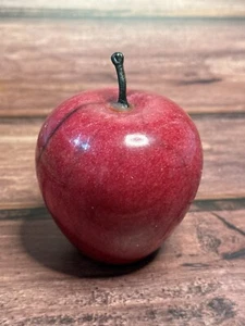 Alberte Price Products Bellmawr NJ Red Marble Apple Paperweight Made In Taiwan - Picture 1 of 6
