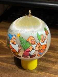 Vintage 1982 Hallmark™ Disney™ Seven Dwarfs Christmas Ornament Satin Silk 3.5” - Picture 1 of 8