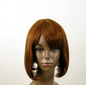perruque AFRO femme 100% cheveux naturel châtain clair cuivré JACKIE 02/30 - Picture 1 of 9