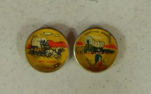 2 rompecabezas de destreza de lata Nabisco Rin Conestoga y vagón del ejército - Imagen 1 de 2