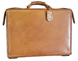 Vintage 1980's HARTMANN Tan Belting Leather Briefcase 4" Attache EUC - Picture 1 of 17