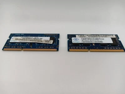 Lot of 2 - NANYA 1GB 1Rx16 PC3-10600S-9-10-C1 1333 204pin - Laptop RAM Memory - Image 1 of 2