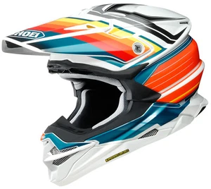 Casco todoterreno Shoei VFX-EVO Pinnacle MX rojo/azul/naranja TODAS LAS TALLAS NUEVO - Imagen 1 de 2