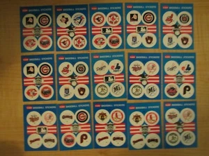 1989 Fleer Baseball Small Team Logo Sticker Team History Near Complete Set 15/26 - Picture 1 of 2