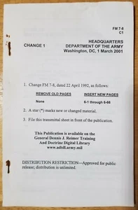 FM 7-8, C1 Infantry Rifle Platoon and Squad, 1 March 2001 - Picture 1 of 4